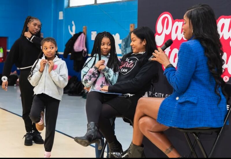 Mentorship moment at Black Girls Can Pathway to Power